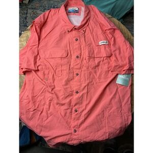 Magellan Men XL Fish Gear Shirt Laguna Madre Relax Fit Button Down Short Sleeve